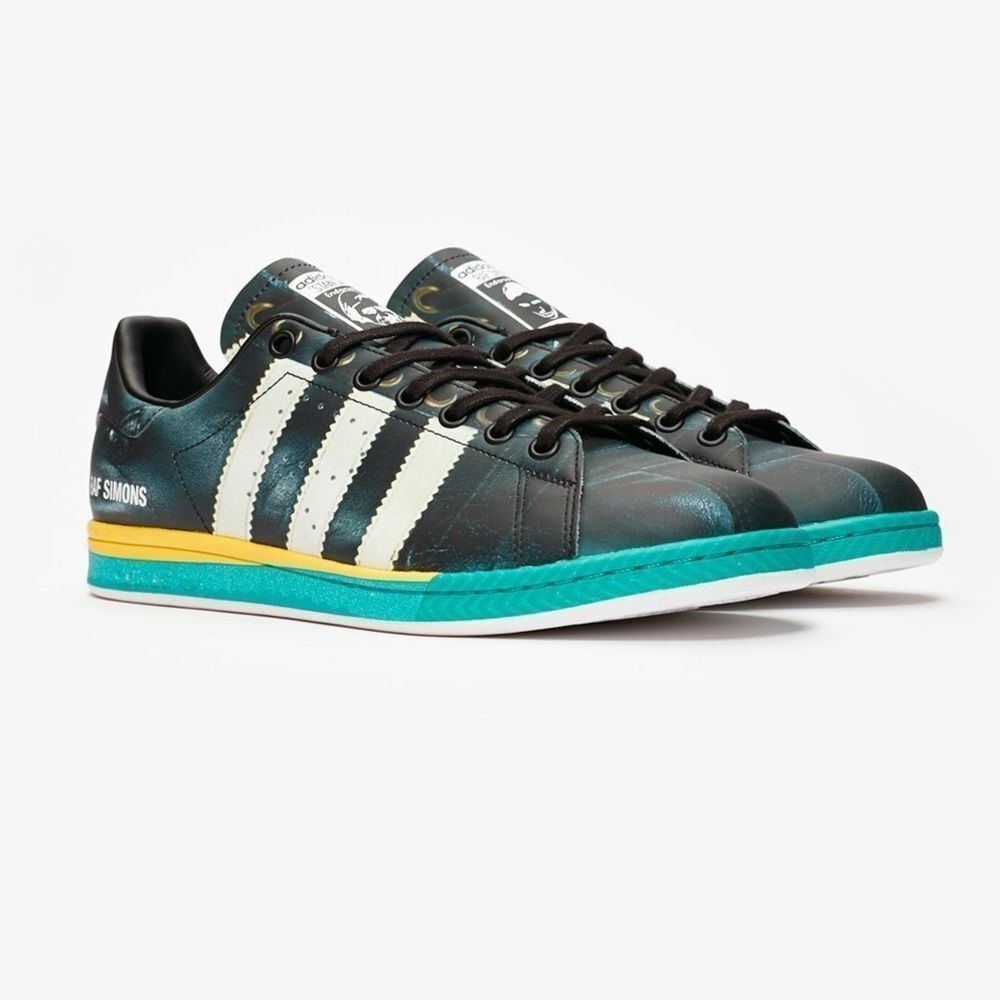 RAF SIMONS x ADIDAS Samba Stan Black Trompe-l’oeil Sneaker EE7954 NWT EU 40 SZ